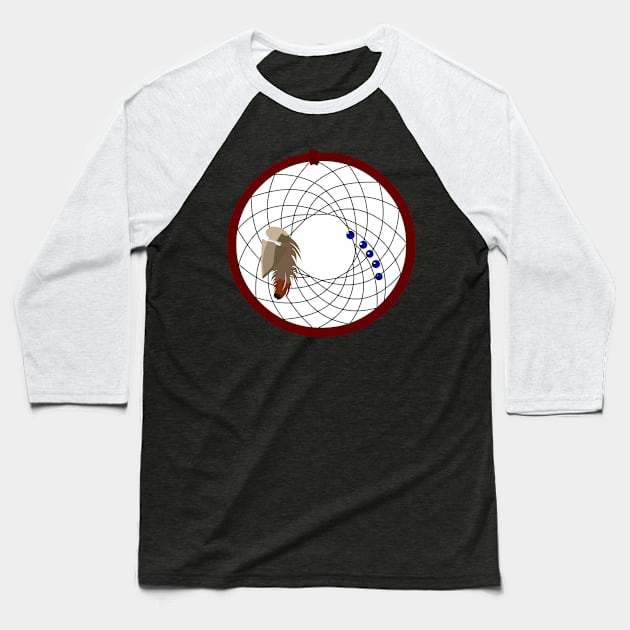 Blue Bead Dreamcatcher Baseball T-Shirt by AjDreamCraft